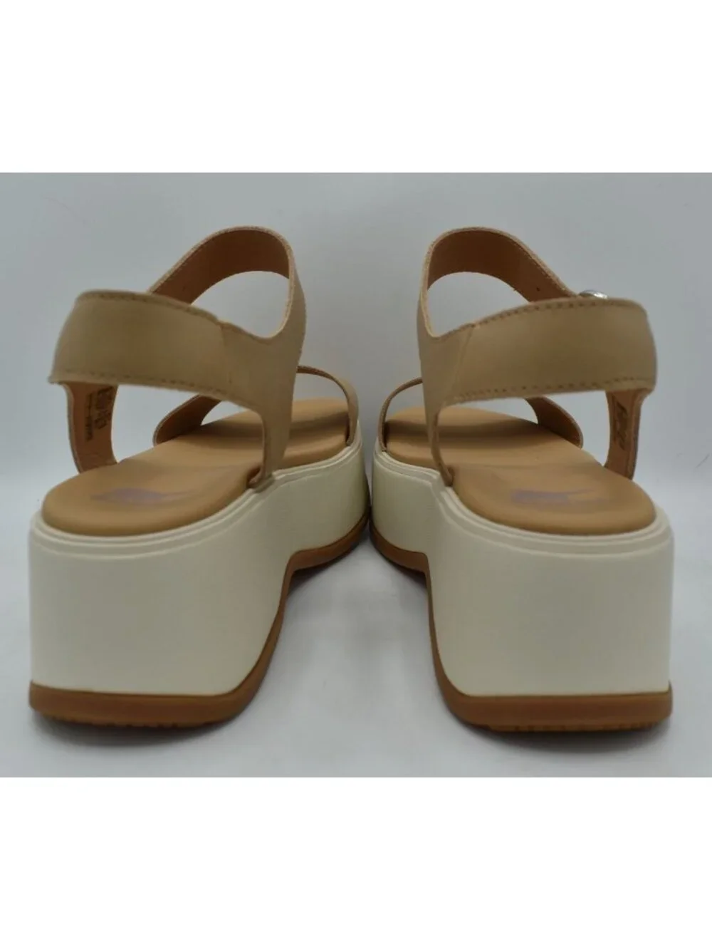 Sorel Womens Size 9 Dayspring Ankle Strap Honest Beige Platform‎ Sandals Shoes